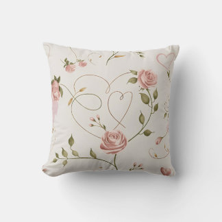 Coussin amour avec nuances douces et romantiques Jeter Ore