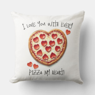 Coussin Amour Avec Pizza Mon Coeur