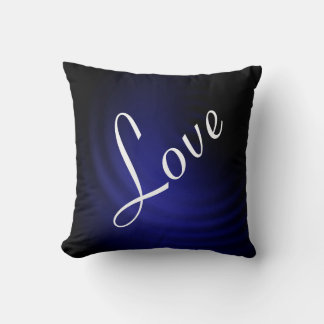 Coussin Amour bleu foncé