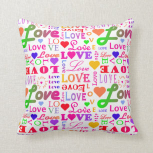 Coussin Amour coloré d'amour d'amour d'amour d'amour
