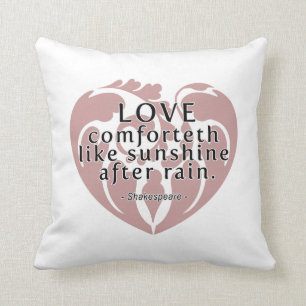 Coussin Amour Comforteth comme le soleil - citation de