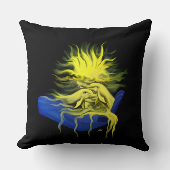 Coussin Amour dauphin (Recto)