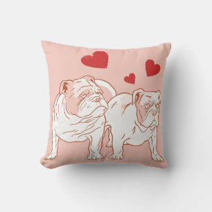 Coussin Amour de Bulldog