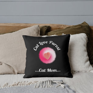 Coussin Amour de chat Purissime Personnalisé Citation drôl