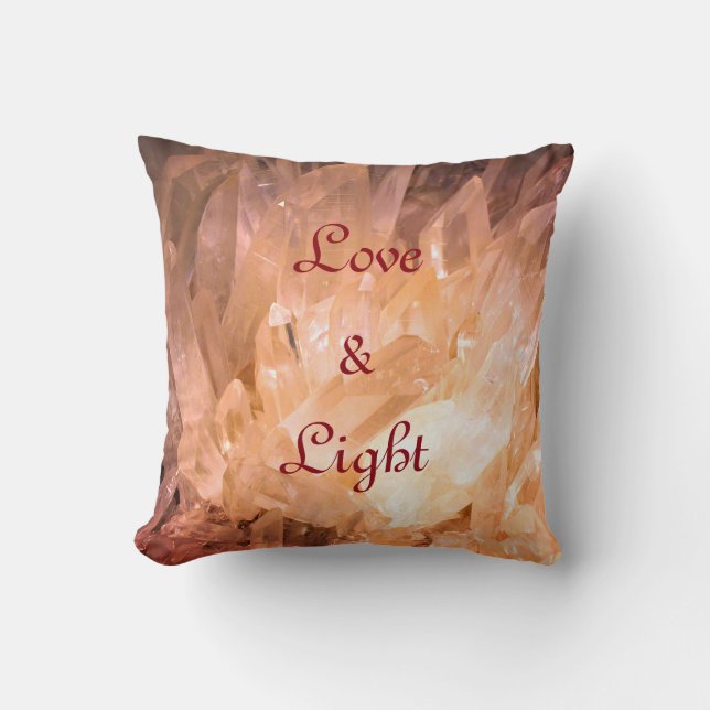 Coussin Amour de cristaux et conception naturelle légère (Recto)
