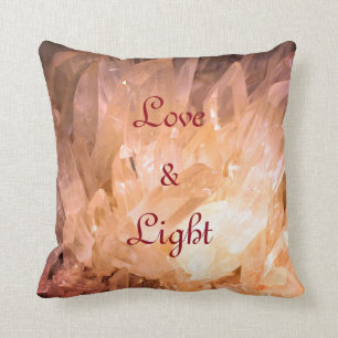 Coussin Amour de cristaux et conception naturelle légère