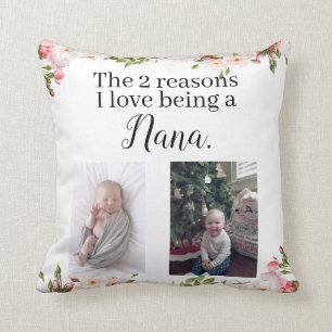 Coussin amour de deux raisons i étant Nana personnalisée