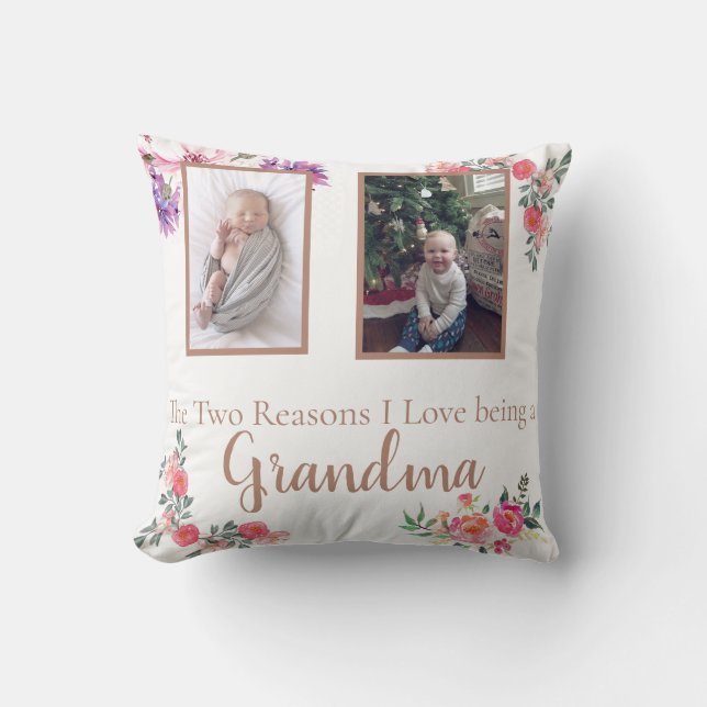 Coussin amour de deux raisons i étant une grand-maman (Recto)