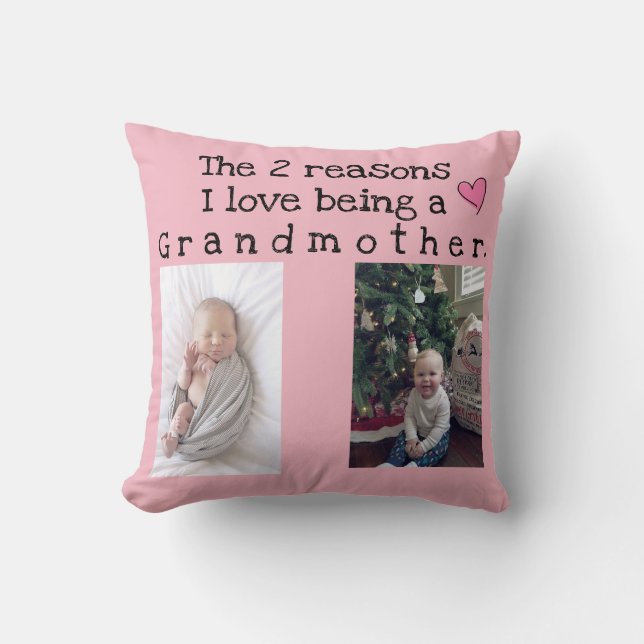 Coussin amour de deux raisons i étant une grand-mère (Recto)