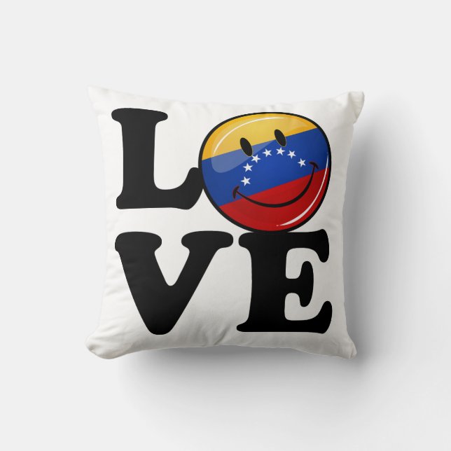 Coussin Amour de drapeau de sourire du Venezuela (Recto)