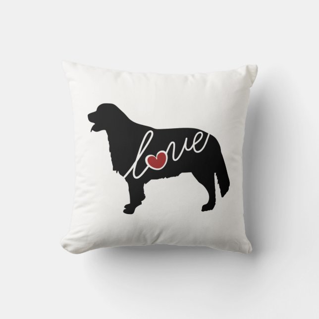 Coussin Amour de golden retriever (Recto)