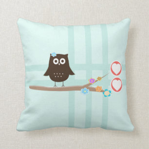 Coussin Amour de hibou {coussin}
