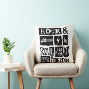 Coussin Amour de la musique Rock & Roll