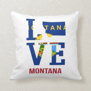 Coussin Amour de l'état du Montana