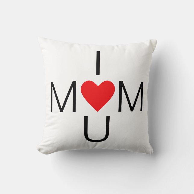 Coussin Amour de maman au cœur moderne (Recto)