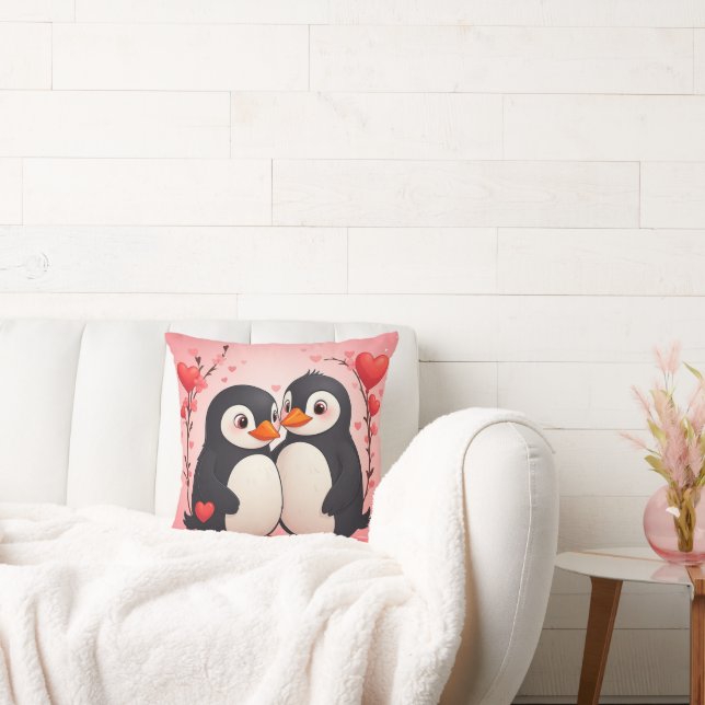 Coussin Amour de pingouin d'amour éternel (Canapé)