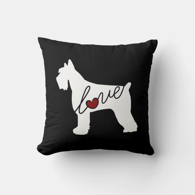 Coussin Amour de Schnauzer (Schnauzer géant) (Recto)