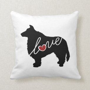 Coussin Amour de Sheltie (chien de berger de Shetland)