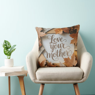Coussin Amour de votre mère Luxe Feuilles d'automne Art de