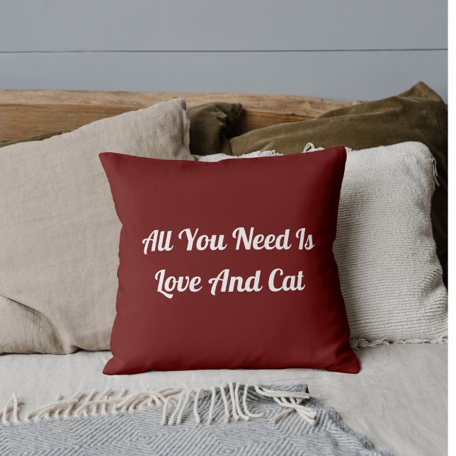 Coussin Amour des animaux de compagnie Maman chat Citation (Créateur téléchargé)