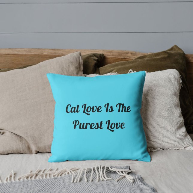 Coussin Amour des chats Pureste Citation drôle et mignonne (Créateur téléchargé)