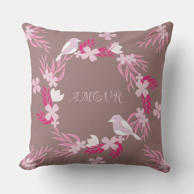 Coussin amour des oiseaux (Recto)