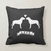 Amour des taureaux - Silhouettes de chien avec coe