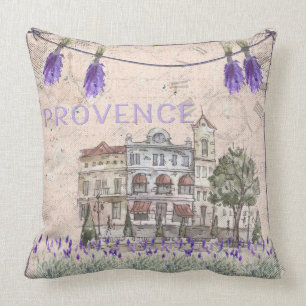 Coussin Amour d'été de fleur de lavande de la Provence