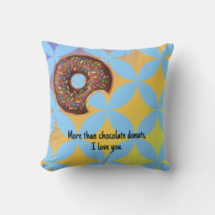 Coussin Amour Donuts au Chocolat