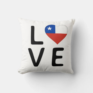 Coussin Amour - Drapeau Chili