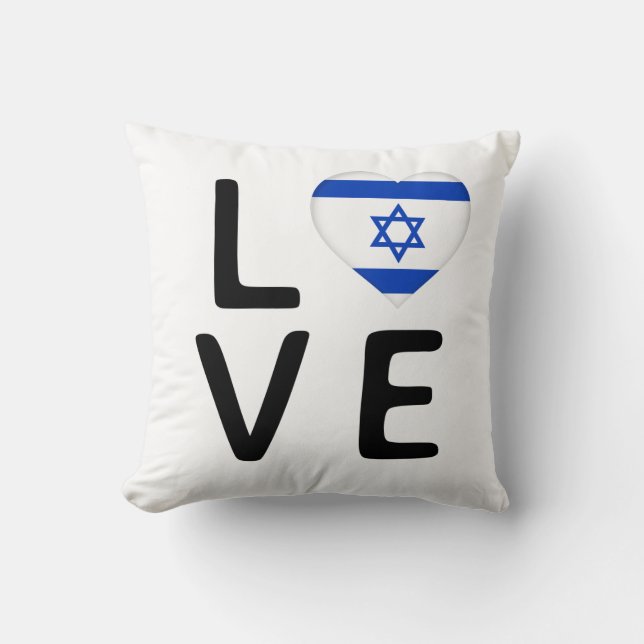 Coussin Amour - Drapeau Israël (Recto)