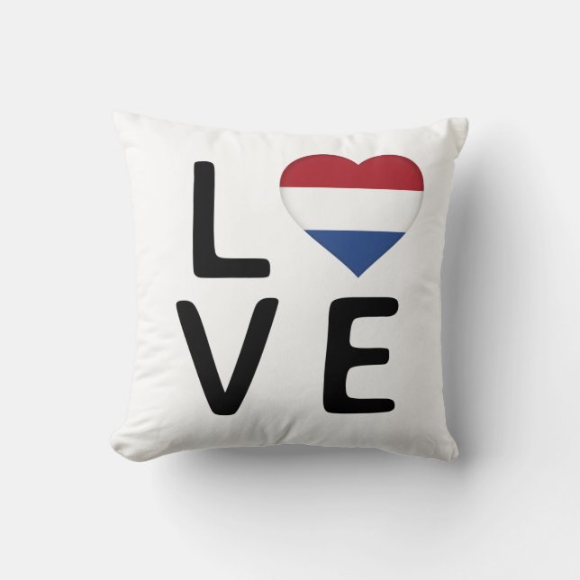 Coussin Amour - Drapeau Pays-Bas (Recto)