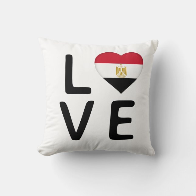 Coussin Amour - Egypte Drapeau Jeu d'oreiller (Recto)