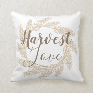 Coussin Amour élégant de récolte de guirlande de blé d