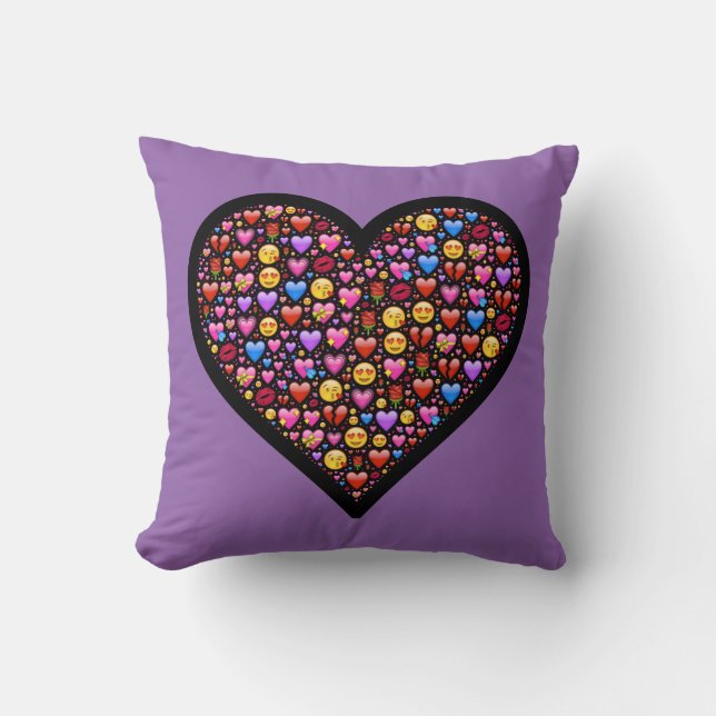 Coussin Amour Emoji Customisé (Recto)