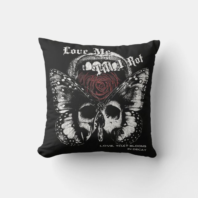 Coussin Amour en décomposition - Conception de streetwear  (Recto)