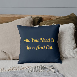 Coussin Amour Et Chat Citation Personnalisée Cute Citation