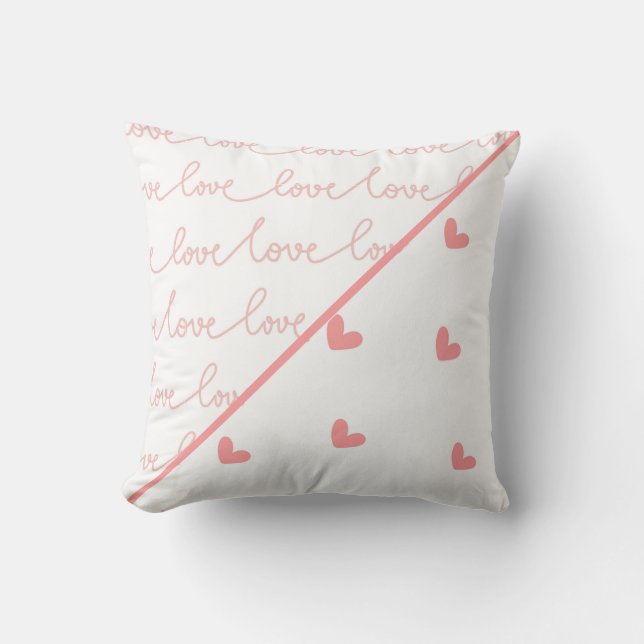Coussin Amour et Coeurs Saint Valentin (Recto)