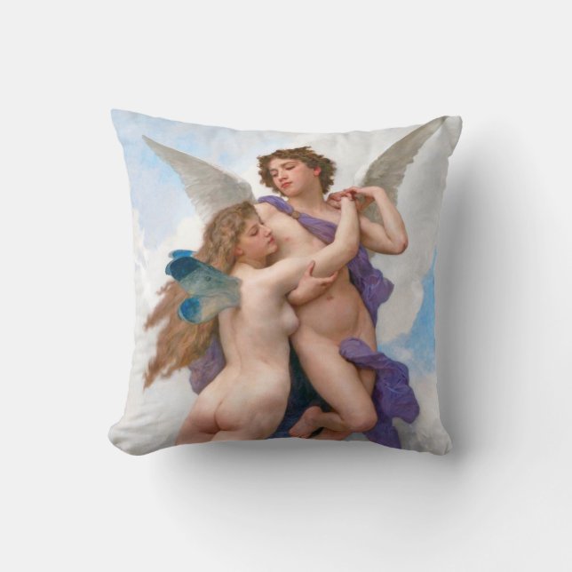 Coussin Amour et Psyché, Bouguereau (Recto)