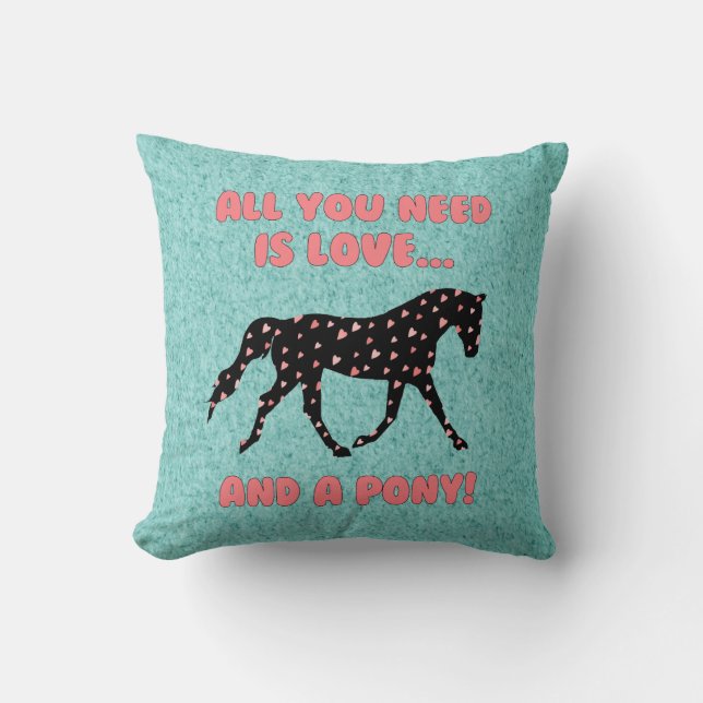 Coussin Amour et un poney (Recto)