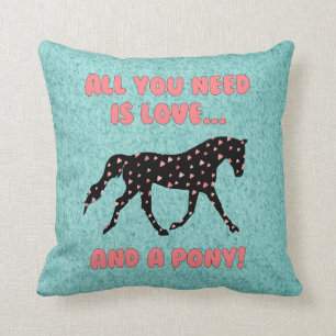 Coussin Amour et un poney