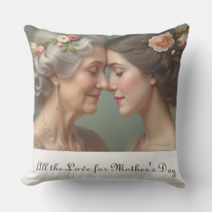 Coussin Amour intemporel entre mère et fille