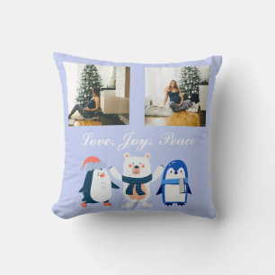 Coussin Amour joie paix ours polaire pingouins 2 photo