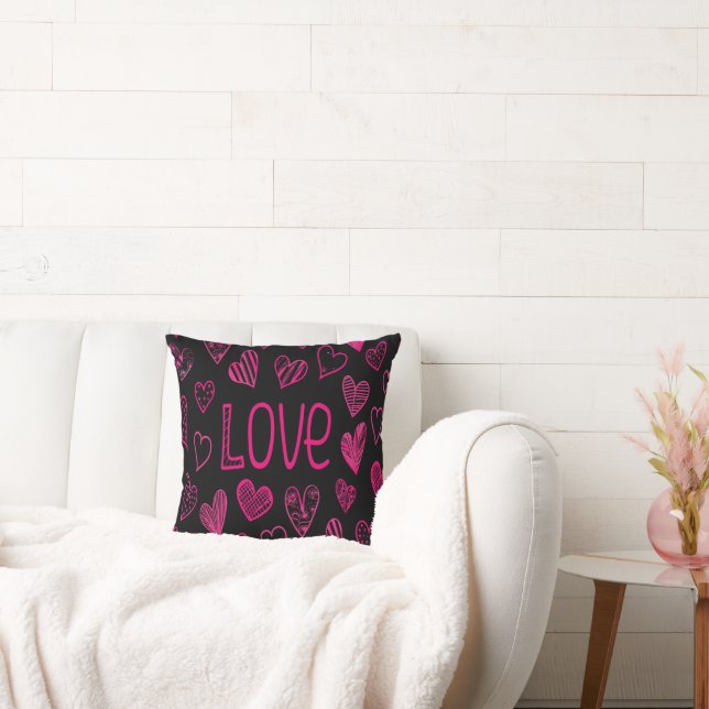 Coussin Amour, Joyeux Jour des Valentins (Canapé)