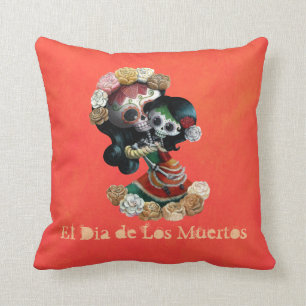 Coussin Amour maternel squelettique mexicain