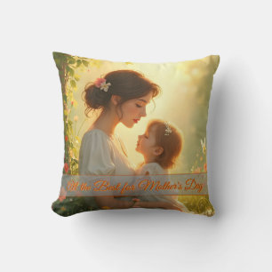 Coussin Amour maternel tendre dans la lumière florissante