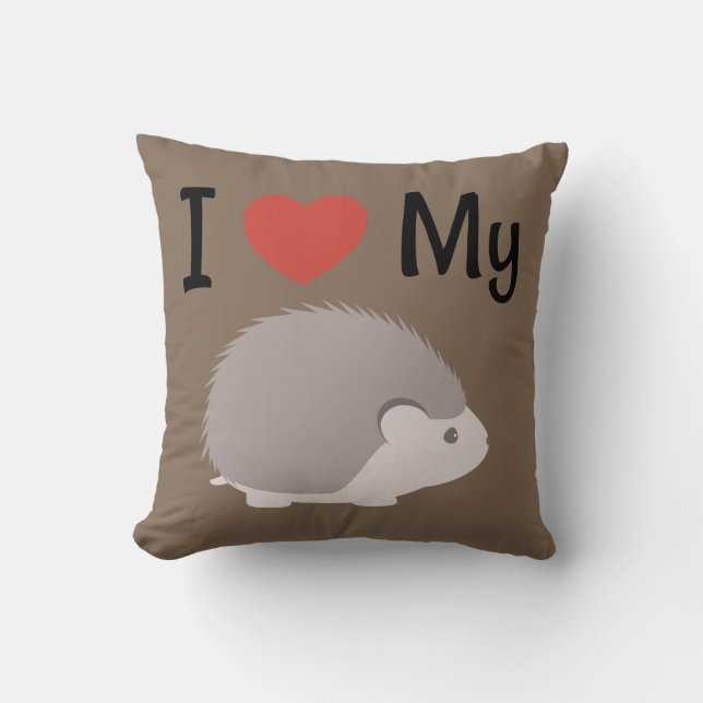 Coussin Amour mignon d'I mon hérisson (Recto)