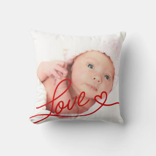 Coussin Amour minimaliste avec coeur Saint Valentin Photo