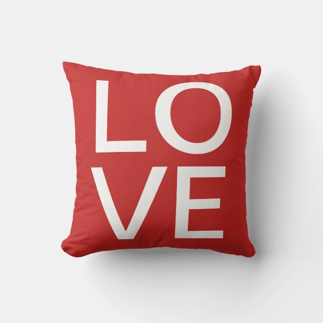 Coussin Amour Moderne Coloré Rouge (Recto)