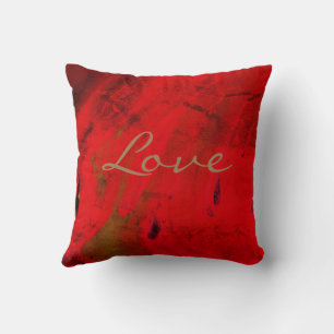 Coussin Amour moderne Rouge violet Conception abstraite